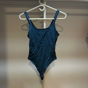 Garage Dark Teal Scoop Neck Bodysuit